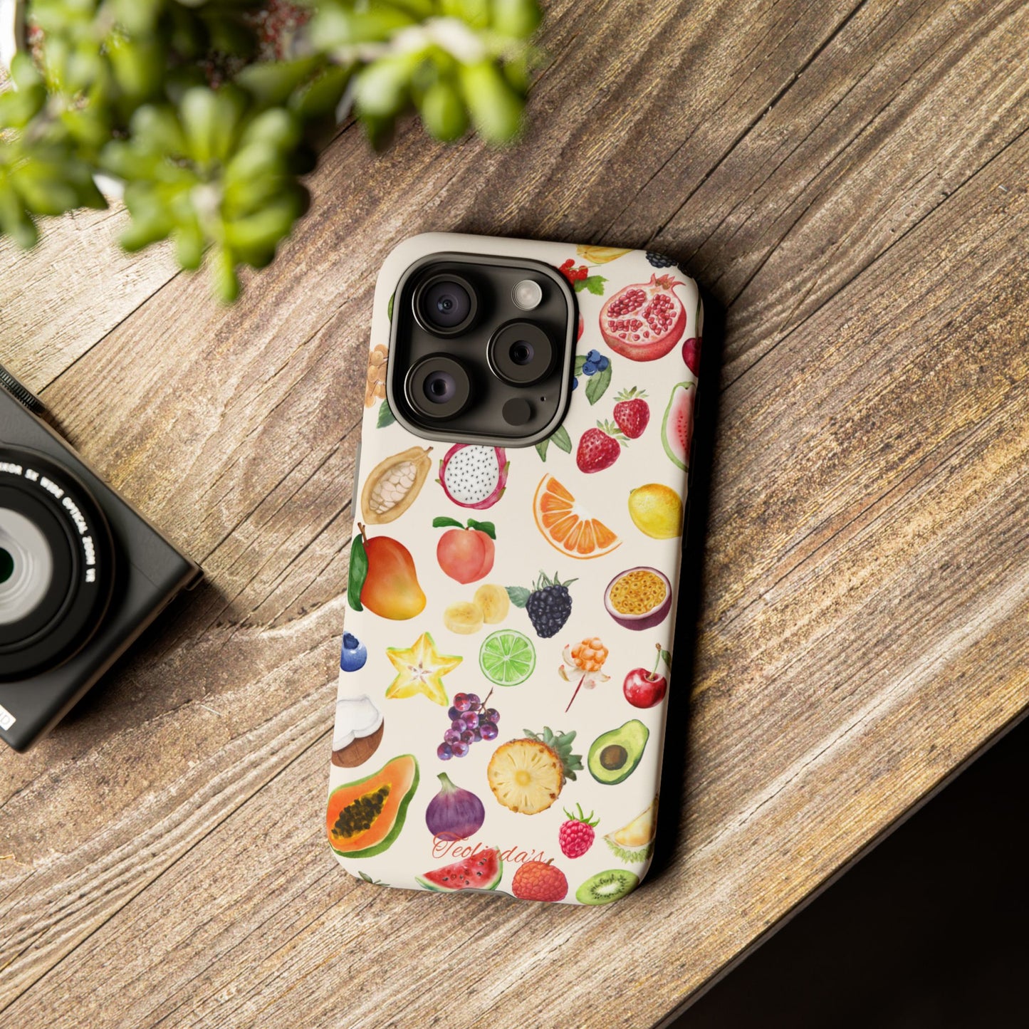 Exotix fruit phone-case beige