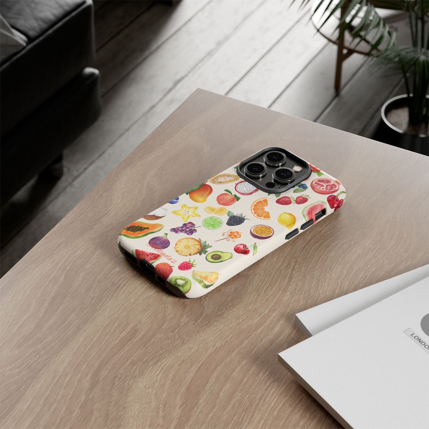 Exotix fruit phone-case beige