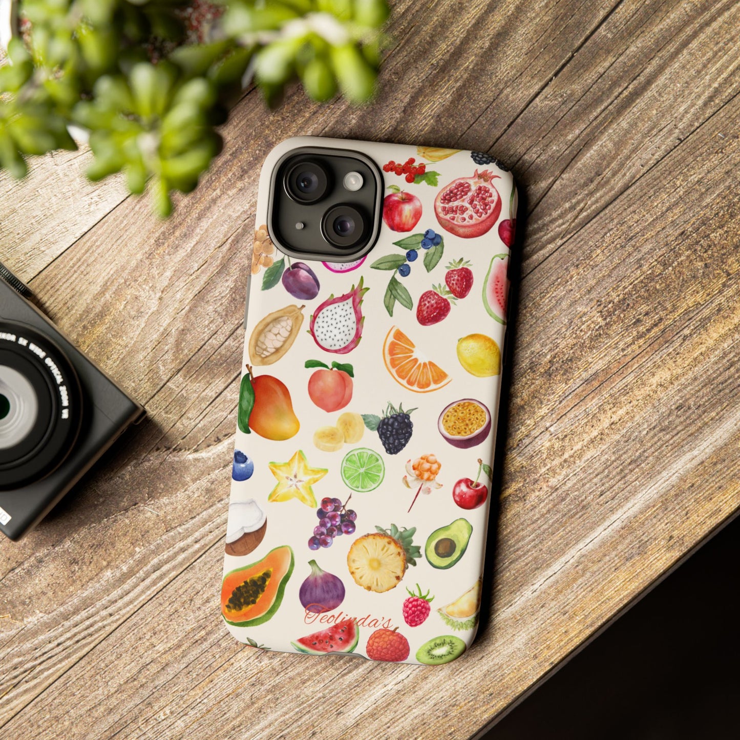 Exotix fruit phone-case beige