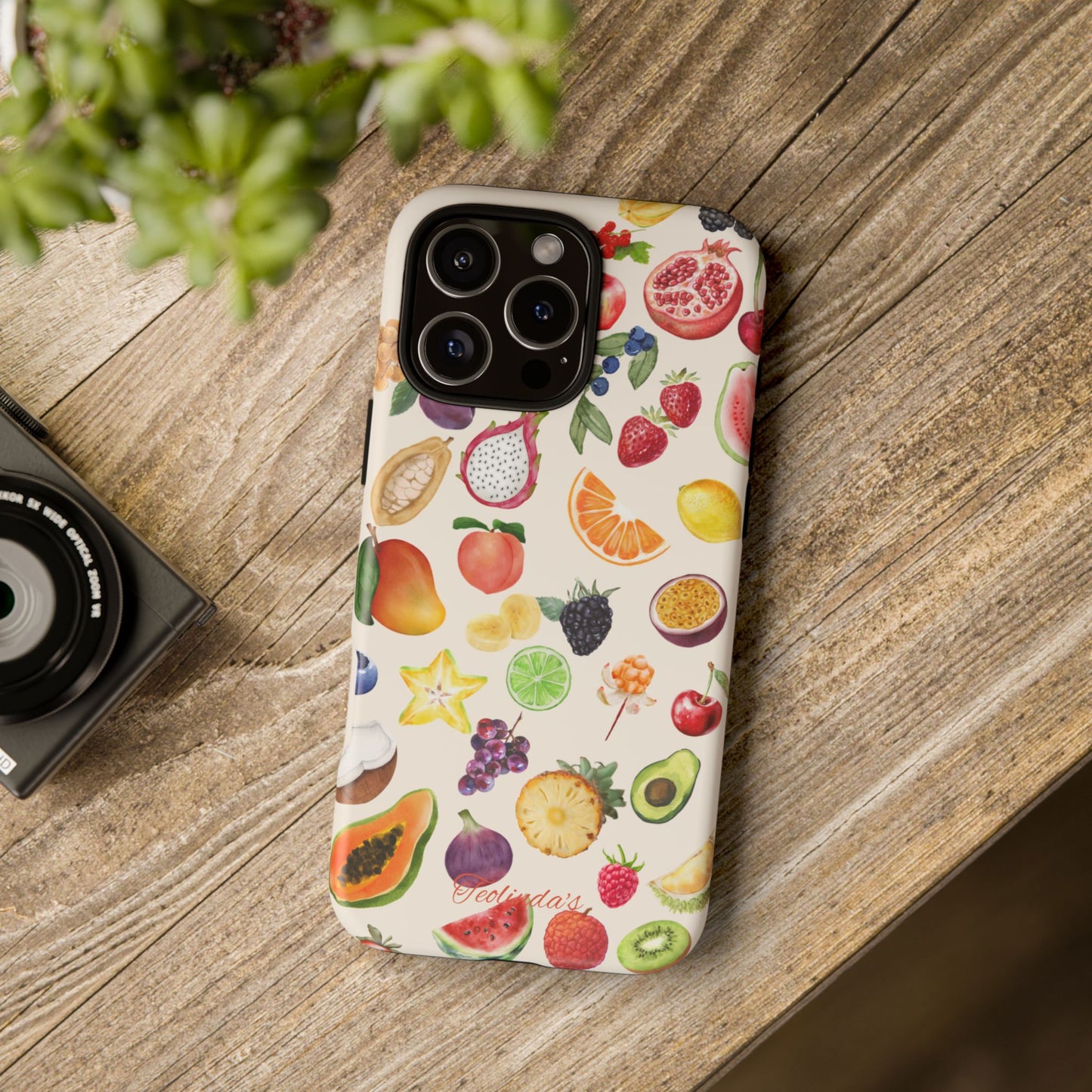 Exotix fruit phone-case beige