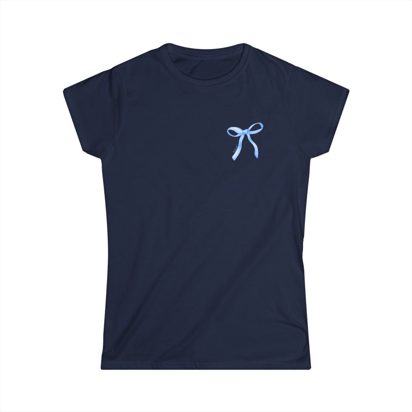 Women's Softstyle Tee with Bow Design