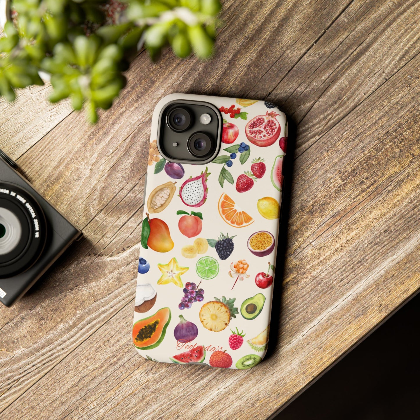 Exotix fruit phone-case beige
