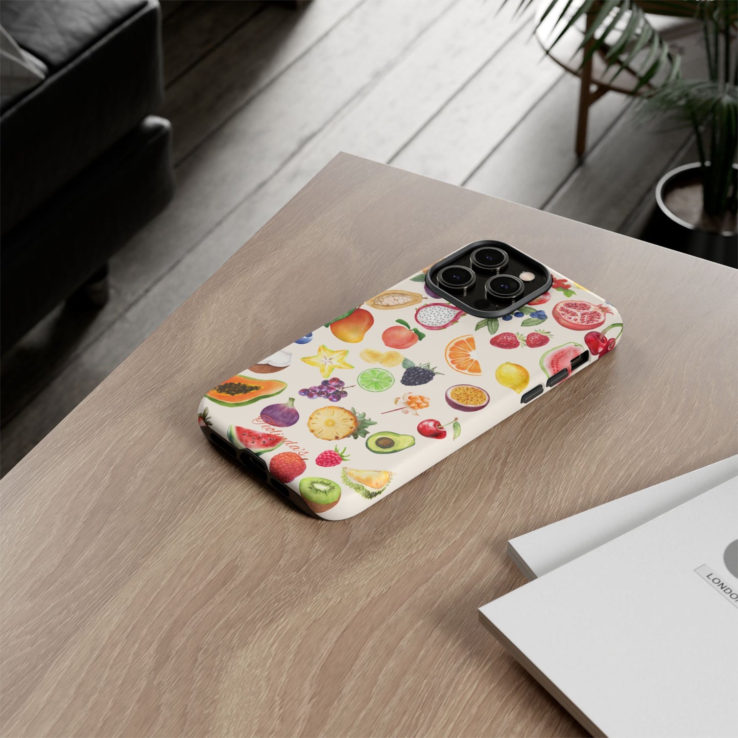 Exotix fruit phone-case beige
