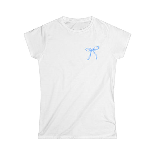 Women's Softstyle Tee with Bow Design