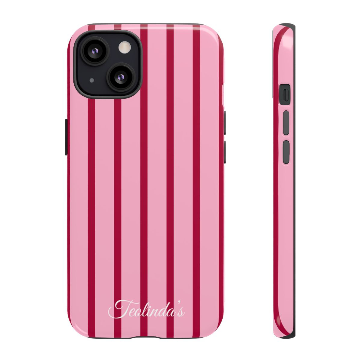 Pink stripey case