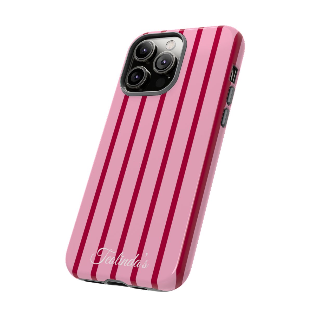 Pink stripey case