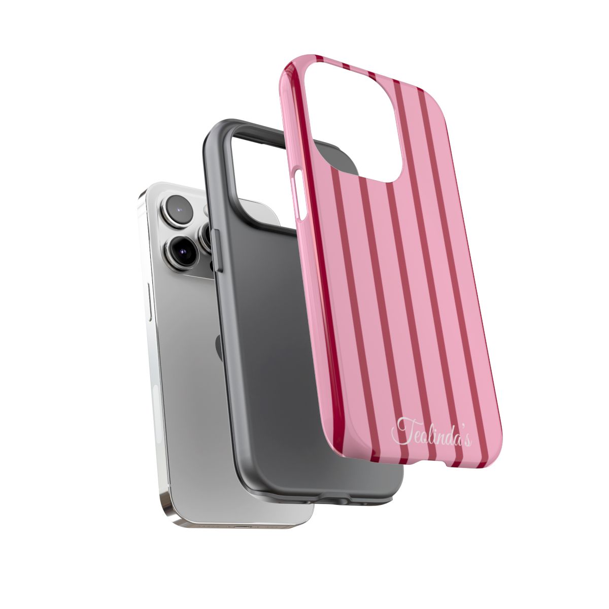 Pink stripey case