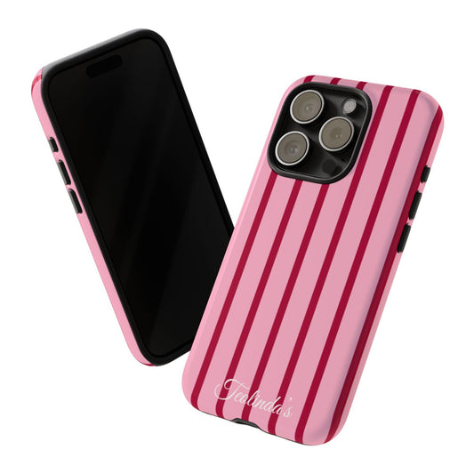 Pink stripey case